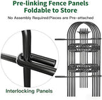 amagabeli 8 panels 24in(h)×10ft(l) decorative garden fence no shown in use