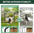 fxw no dig garden fence, outdoor for yard, side view