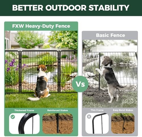 fxw no dig garden fence, outdoor for yard, side view