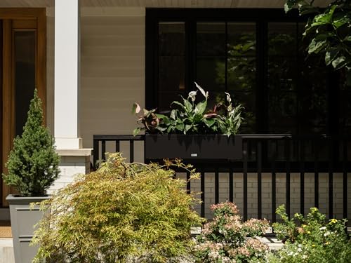 veradek block series railing planter - outdoor window, close-up detail