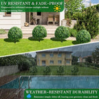 28 inch artificial boxwood trees, 2 sets faux showing dimensions