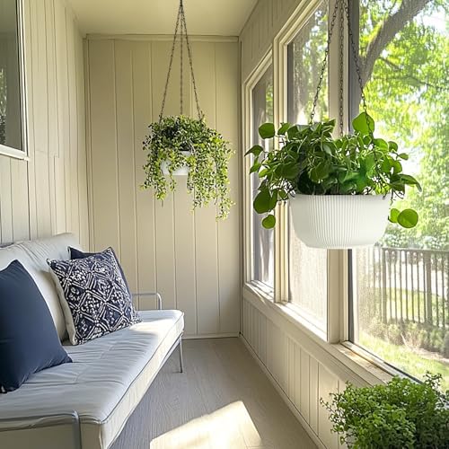 t4u hanging planters for indoor outdoor, 12 inch, view 9