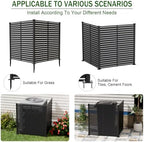 47" w x 48" h air conditioner fence, front angle view