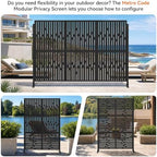 modern shade 4x6 ft metal privacy screen with, package contents