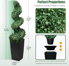 mavis's diary artificial spiral topiary trees 4ft, set shown in use
