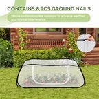 45''x22''x18'' pop up raised garden bed cover -instant shown in use