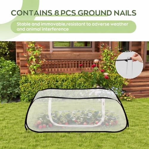 45''x22''x18'' pop up raised garden bed cover -instant shown in use