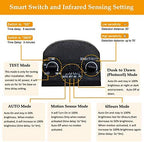 emaner motion sensor flood light dusk to dawn, side view