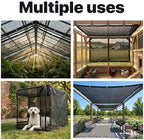 shademart 30% black shade cloth 20' x 20', front angle view