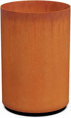Plantercraft Corten Steel Planters | 24" High Large Round Planters for Outdoor Plants | Modern Extra Large Metal Planter for Porch & Patio Decor