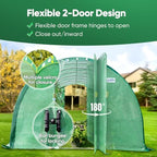 quictent 20x10x6.6ft tunnel greenhouse for outdoors with 2, close-up detail