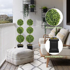 3.5ft topiary trees artificial outdoor with sturdy pot, side view