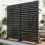 sunyrisy 2pack metal outdoor privacy fence screen for, main product view