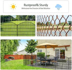 uliok 15 panels decorative garden fence, 32 in(h), side view