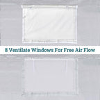 yardgrow 2-doors replacement greenhouse cover for larger walk, view 9