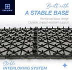 acacia interlocking deck tiles outdoor waterproof all weather, view 9