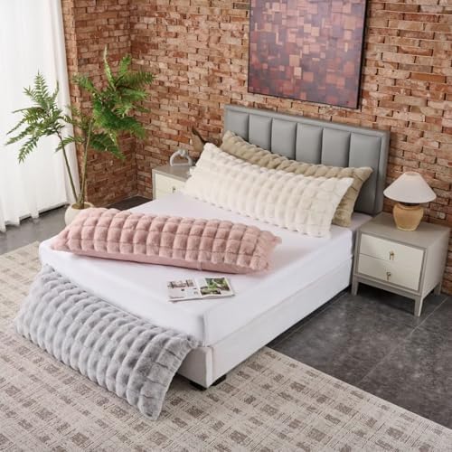 luxury shaggy faux fur body pillow,fluffy bed pillow, view 9