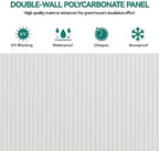 yitahome 6x6ft polycarbonate greenhouse heavy duty green houses, package contents