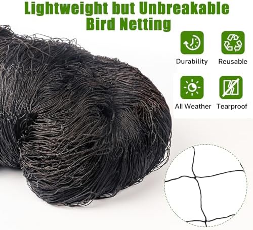 bird netting for chicken coop roof,50' x 50', package contents