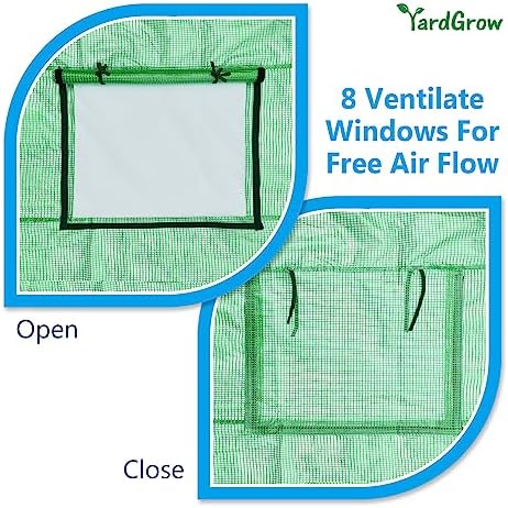 yardgrow greenhouse replacement cover larger walk in outdoor showing dimensions