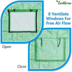yardgrow greenhouse replacement cover larger walk in outdoor showing dimensions