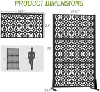 6ft black freestanding metal outdoor privacy screen, cross shown in use