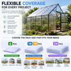 dgsl polycarbonate greenhouse panels, 20 pcs 4'x 2'x, package contents