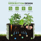 g good gain round raised garden bed outdoor showing dimensions