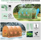 greenhouses for outdoors heavy duty 10x7x7 ft portable, close-up detail
