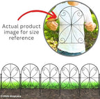 shoplala decorative garden fence (10 panels) 12.5inx16.5in fences, side view