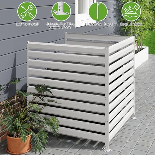 42” h x 38” w air conditioner fence showing dimensions