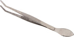 Bonsai Tweezers, Curved Tip Stainless Steel Professional Potted Plant Tweezers with Spatula, for Garden Bonsai Soil Loosening and Changing Pots