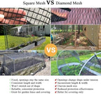 garden netting 7.5x100ft, 1/2" square mesh heavy duty, side view