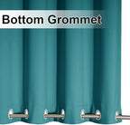 NICETOWN 2 Panels Peacock Teal Outdoor Curtains for Patio Waterproof, Rustproof Grommet Top & Bottom Thermal Insulated Keep Rain Out Blackout Weighted Wind Break Drapes for Pergola, W52 x L108