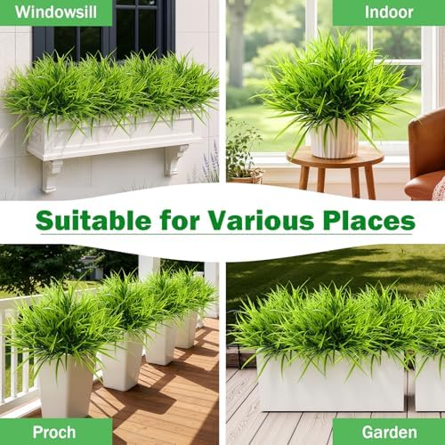uieke 28 bundles artificial outdoor plants uv resistant, package contents