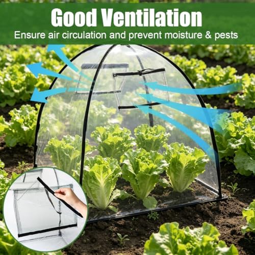 clear plant covers freeze protection, 2-pack cloches &, side view