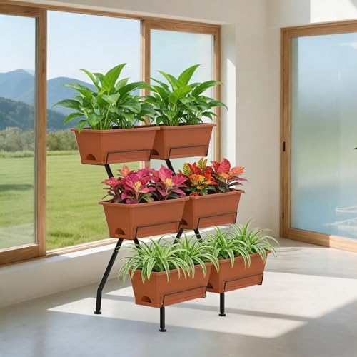 vertical garden planter 3 tier vertical raised garden, front angle view