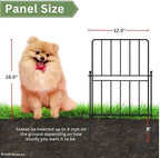 shoplala garden fence (20 panels) 12.5inx16.5in black metal, package contents