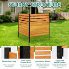 48 * 48 inch wood privacy fence screen showing dimensions