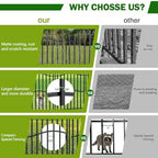 no dig garden fence 40" h x 22.5'l, close-up detail