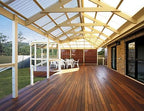 clear curved polycarbonate roofing panels 21" w x, front angle view