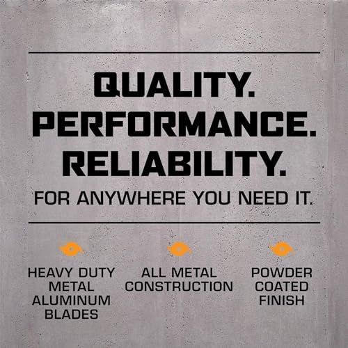 hurricane pro high-velocity oscillating metal stand fan, 3 showing dimensions