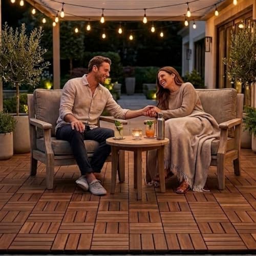 jurax interlocking wood deck tiles, 10pcs patio flooring, view 11