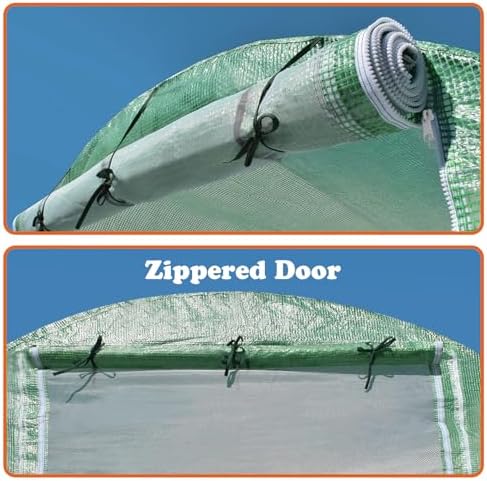 replacement greenhouse cover for walk in greenhouse frame, side view