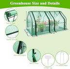 u'artlines portable mini greenhouse small green house 47x24x24 shown in use