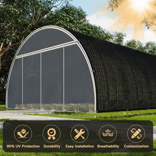 dify 8×8 ft, 90% black shade fabric sun shown in use
