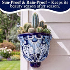 talavera wall planter - handmade mexican hanging pot, package contents