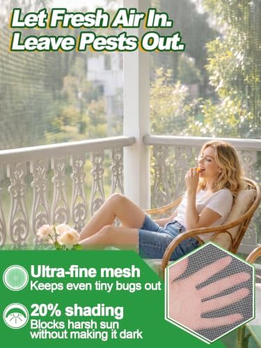 10x33ft strong pp nanocomposite mosquito net garden netting, side view
