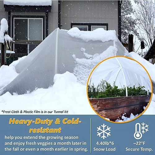 greenhouse hoops for 2-4ft wide raised beds, 6.56ft, side view