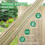 jollybower 4ft x 13ft natural bamboo slat fence, package contents